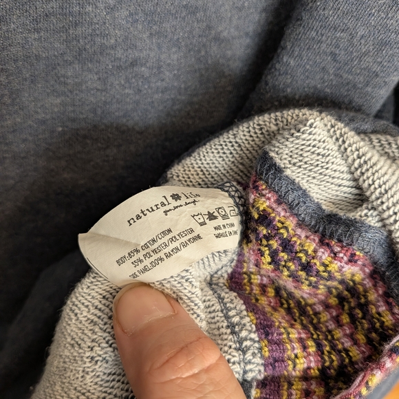 Natural Life Knit Trim Sweatshirt Size S/M - Picture 5 of 6